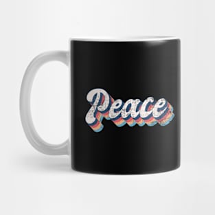 PEACE - Hippie Soul Retro Vintage LOVE 60s 70s Distressed style Mug